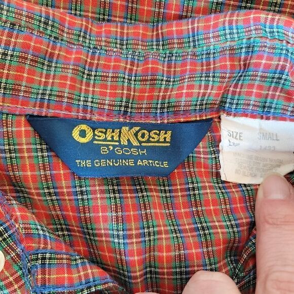 Vintage OshKosh B'Gosh Long Sleeve Snap Button Shirt, Men's Size Small - Picture 5 of 6